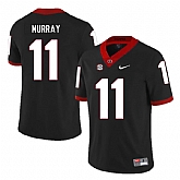 Georgia Bulldogs 11 Aaron Murray Black Nike College Football Jersey Dzhi,baseball caps,new era cap wholesale,wholesale hats